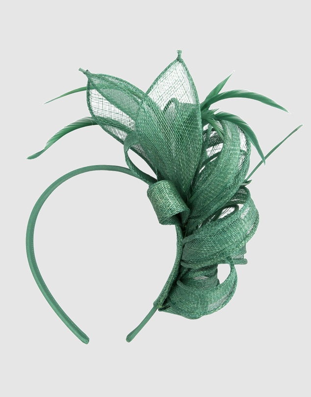 Max Alexander - Green Sinamay Loops Fascinator