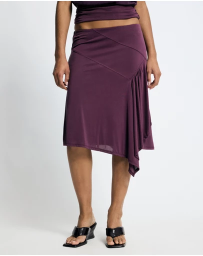 Lover - Mira Jersey Asymmetric Skirt