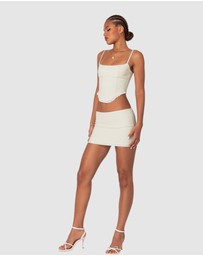 EDIKTED - Thora Woven Lace Up Corset