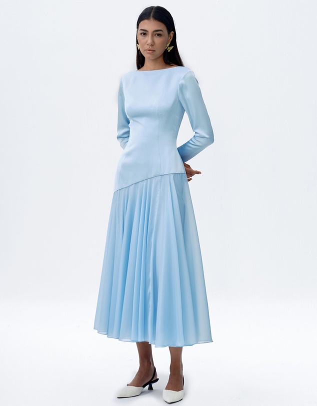 JUSTIN TONG - Selene Contrast Midi Dress