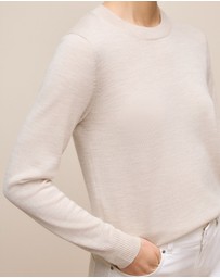 Trenery - Merino Classic Crew in Oat Marle