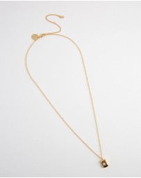 Lovisa - Gold Crystal Rectangle Locket Necklace