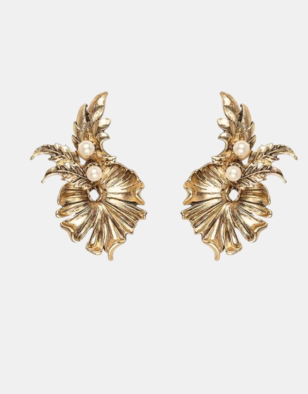 Kitte - Lotus Garden Earrings - Gold