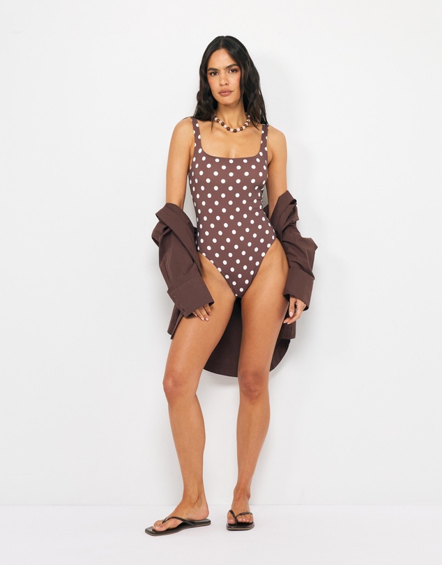 AERE - Margaux Square Neck Swimsuit