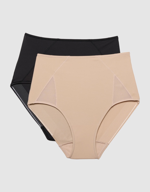 Miraclesuit Shapewear - 2 Pack High Waist Light Shaping Brief With Mesh
