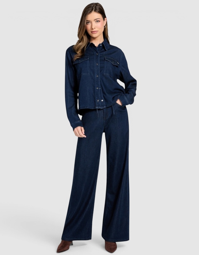 GUESS - Blossom Wide Leg Lyocell Jeans