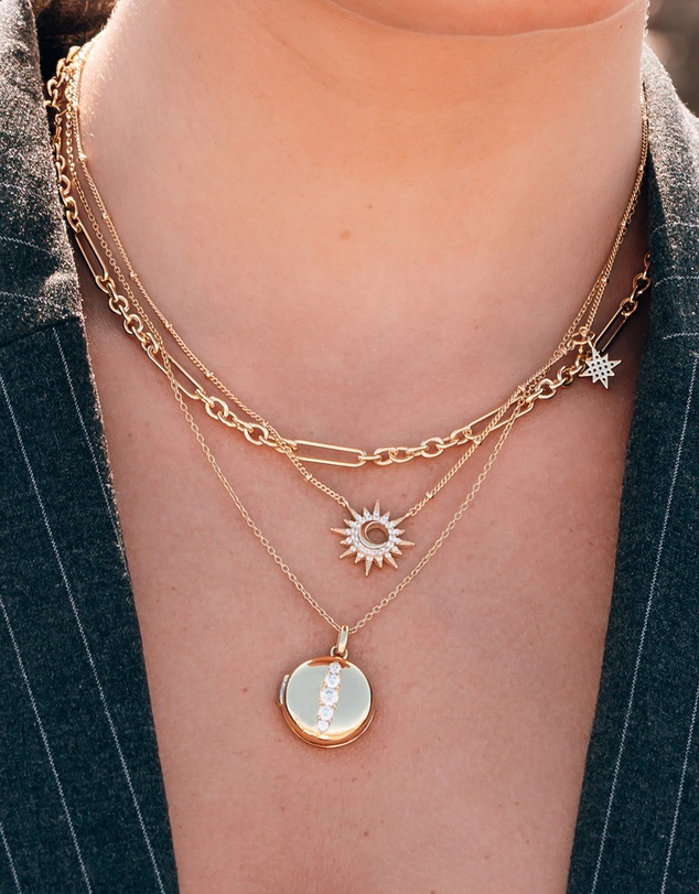 Wanderlust + Co - Multi Links 14K Gold Vermeil Necklace