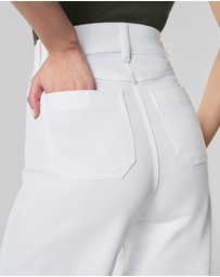 Spanx - Airessentials-Cropped Wide Leg Jeans - White