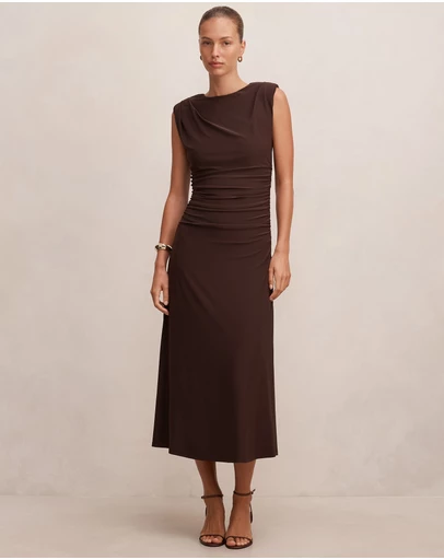 Forever New - Alisa Ruched Jersey Midi Dress