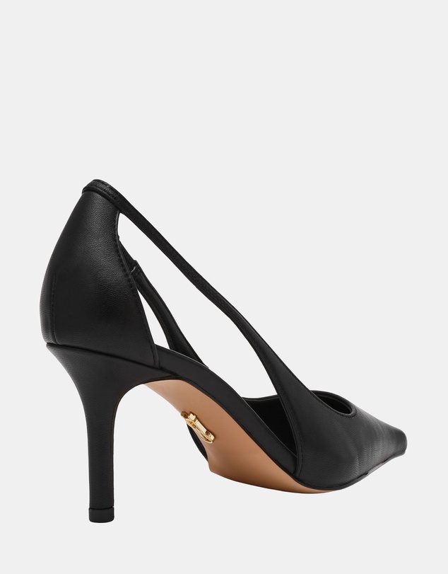 Steve Madden - Altra Black Leather Heels