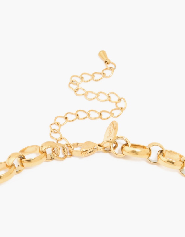Lovisa - Waterproof Gold Plated Stainless Steel Interlocking Chain Necklace