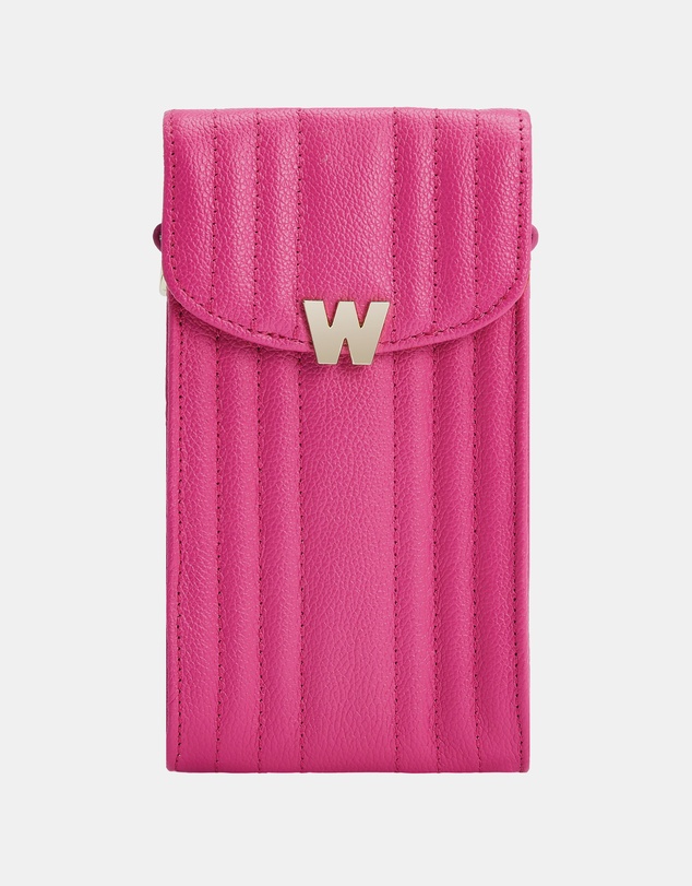 Wolf - Wolf Mimi Phone Case with Wristlet & Lanyard Pink