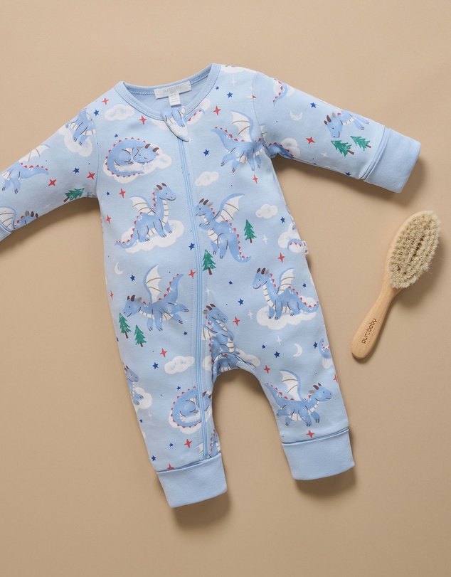 Purebaby - Thick Pyjama Sleep Growsuit -Kids-Babies