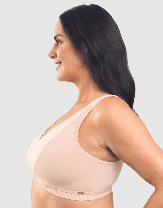 Royce Lingerie - Mia Crossover Organic Cotton Lounge & Sleep Bra