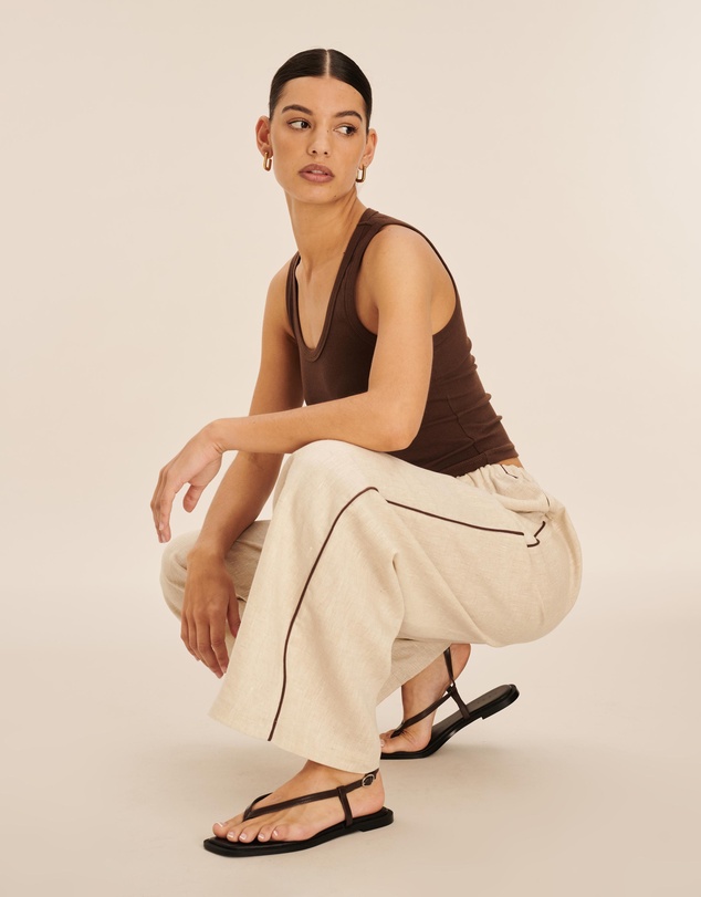 AERE - Cleo Linen Relaxed Pants