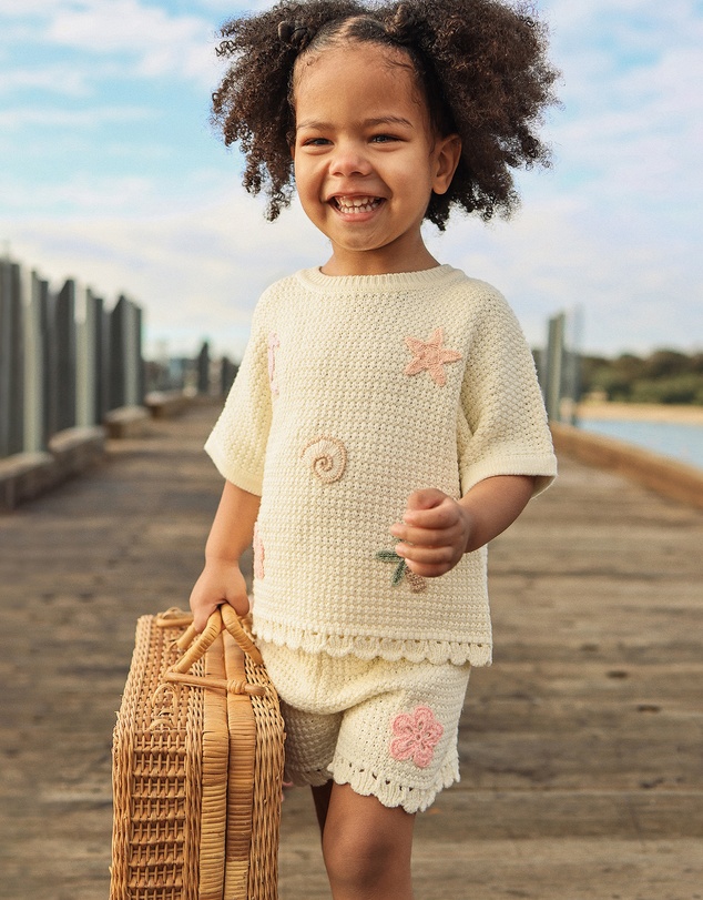 Kynd Baby - Crochet Top in Coconut