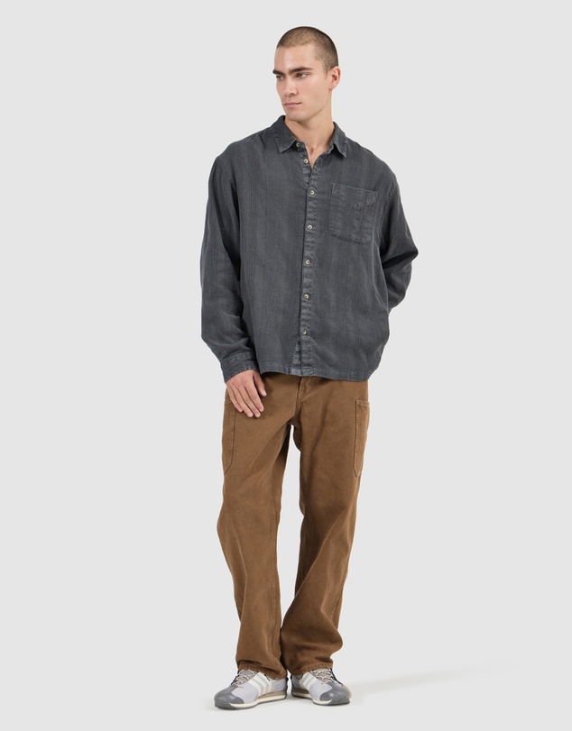 Rolla's - Heavy Weave Long Sleeve - Washed Black