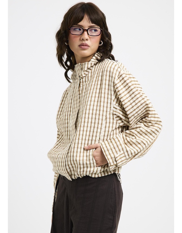Insight - Myla Puckered Check Windbreaker