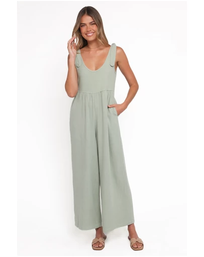 Petal & Pup - Ayla Linen Jumpsuit - Sage