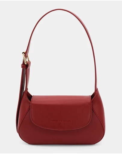 Morgan & Taylor - Kiara Shoulder Bag in Burgundy Red