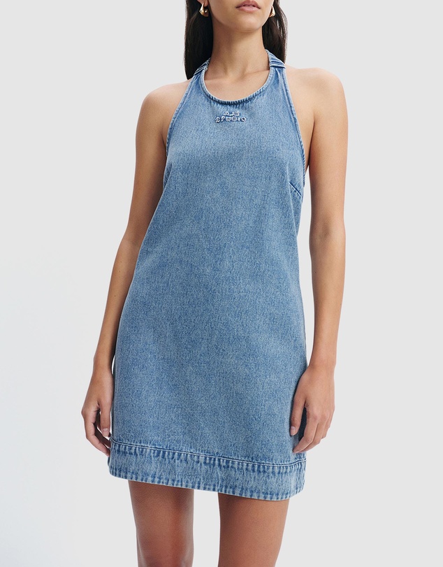 Aje Studio - Kendall Denim Halter Mini Dress