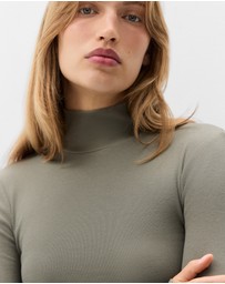 UNISON - Aus Cotton High Neck Top