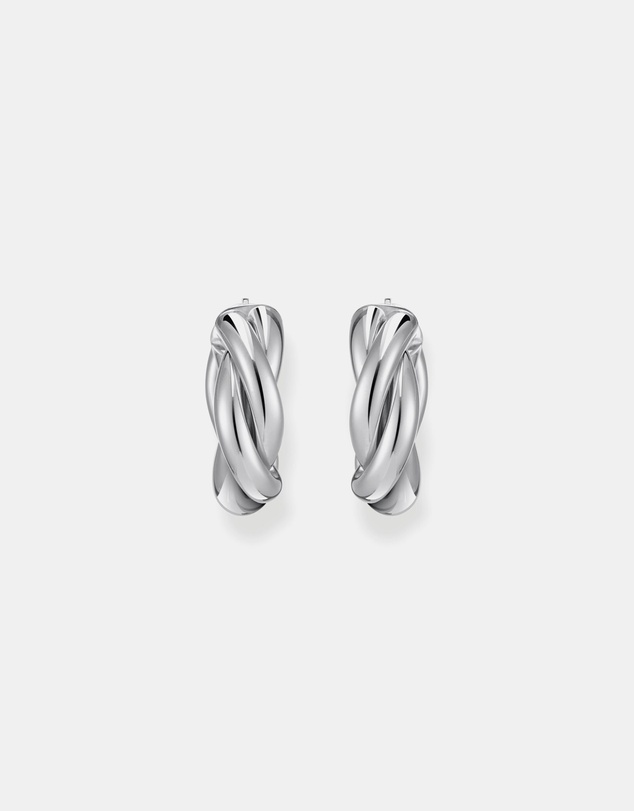 THOMAS SABO - Hoop earrings in intertwined design silver