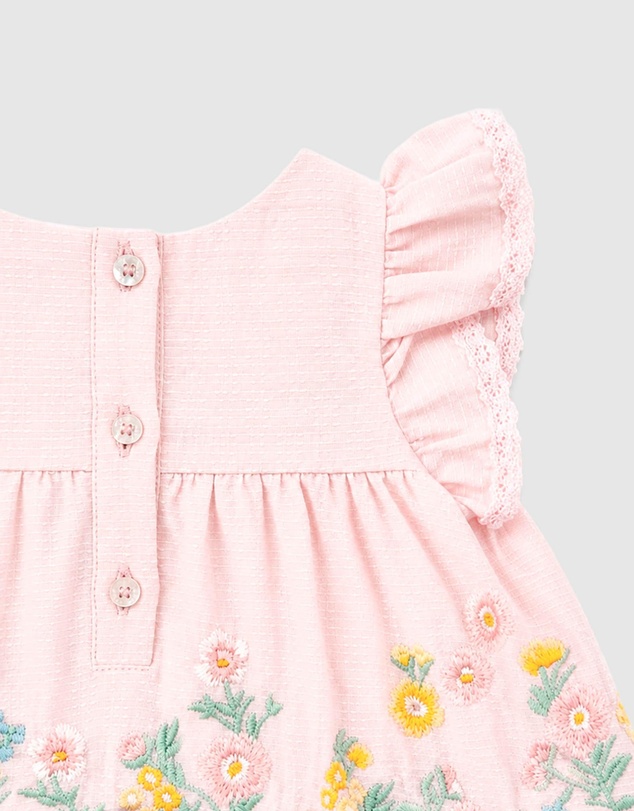 Bebe by Minihaha - Pia Emb. Overlay Bodysuit - Babies