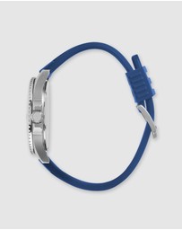 Maxum - Prince Blue Dial & Blue Silicone Band & Silver Tone Case