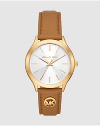 Michael Kors - Slim Runway Brown Analogue Watch