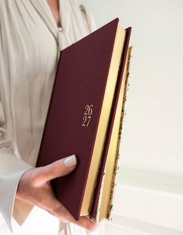 Bespoke Letterpress - 2026–2027 Weekly Financial Year Planner – Mulberry