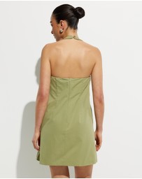 Calli - Tara Halter Twill Dress