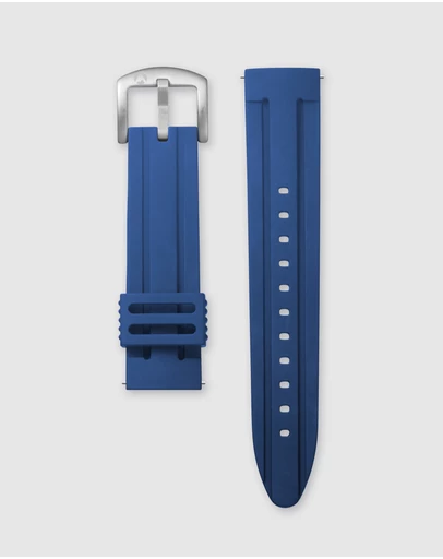 Maxum - Prince Band - Blue Silicone With Silver Tone Buckle
