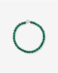 Michael Hill - 21cm Malachite Bead Bracelet in Sterling Silver
