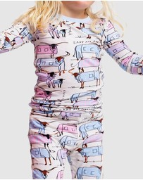 Sant And Abel - Kids Drawbertson Longhorns Long PJ Set