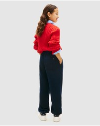 Tommy Hilfiger - Heritage Flag Logo Cuffed Drawstring Joggers - Teens