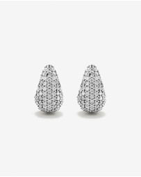 Michael Hill - Pavé Dome Cubic Zirconia Stud Earrings in Sterling Silver