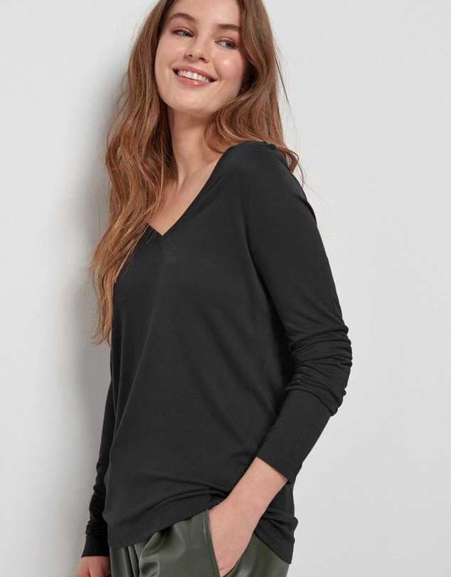 NEXT - Slouch V-Neck Long Sleeve T-Shirt