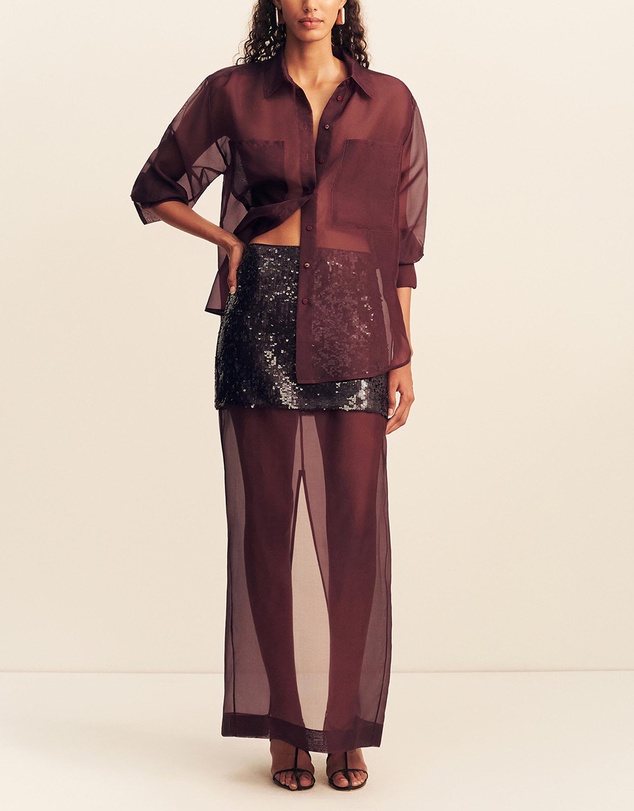Shona Joy - Tibby Silk Organza Shirt