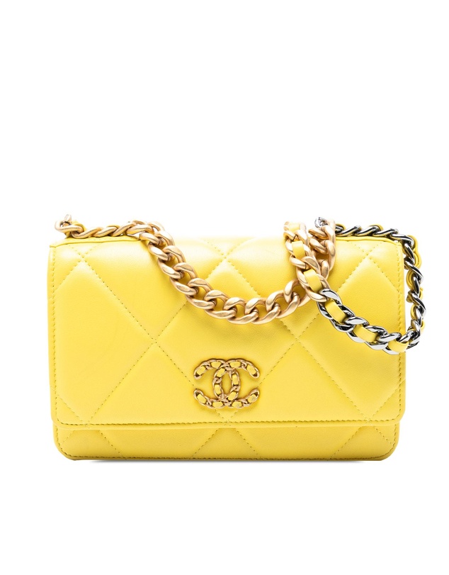 Pre-Loved by Azura Reborn - Pre-Loved Quilted Lambskin 19 Wallet on Chain
