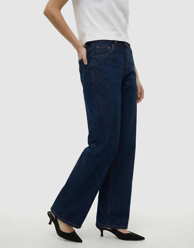 TOPSHOP - Cinch LR Wide Dnm Jeans DB Noos