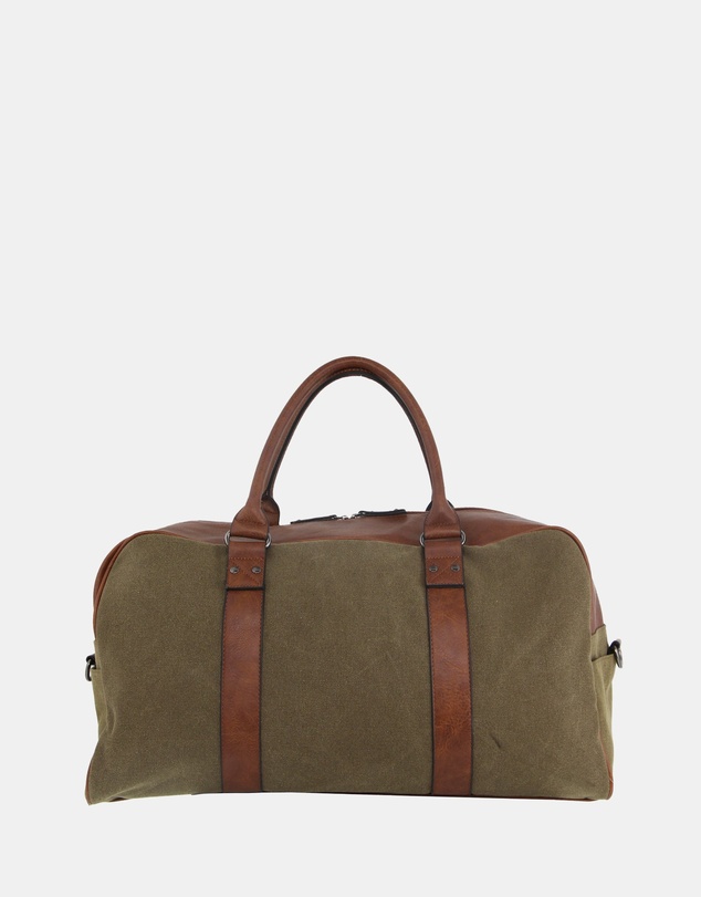 Pierre Cardin - Pierre Cardin Canvas Overnight Bag with Front Pocket