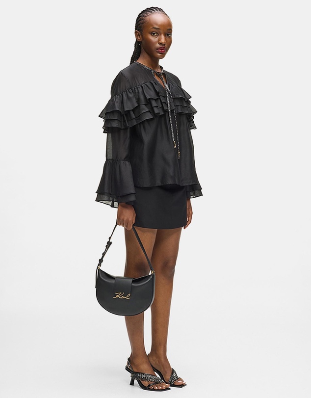 Karl Lagerfeld - K/Signature Halfmoon Shoulder Bag