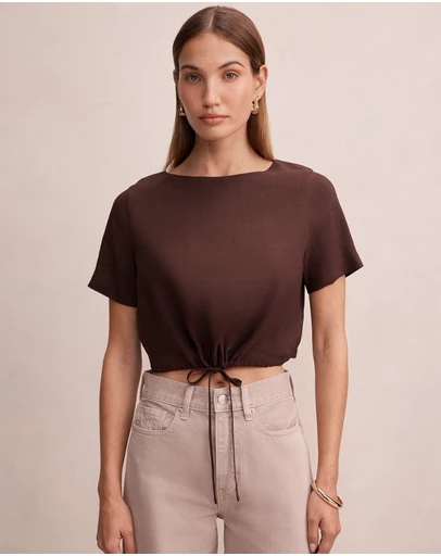 Forever New - Rosie Bubble Linen Top