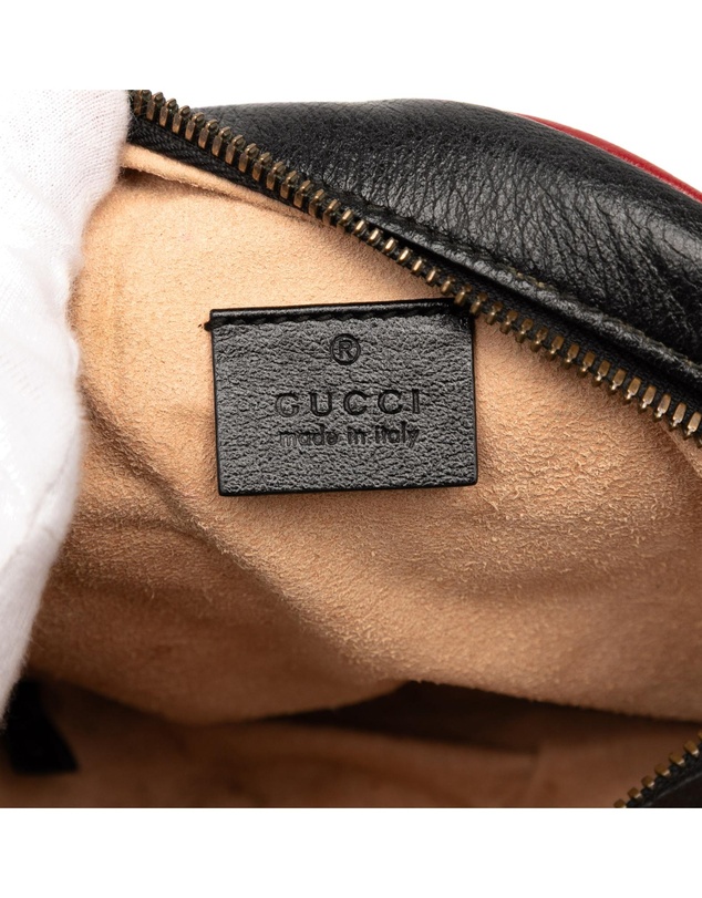 Pre-Loved by Azura Reborn - Pre-Loved Mini GG Marmont Matelasse Leather Torchon Round Crossbody