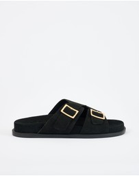 Sol Sana - Sato Footbed Black Suede