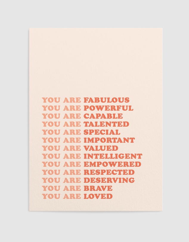 Olive et Oriel - You Are Fabulous Art Print