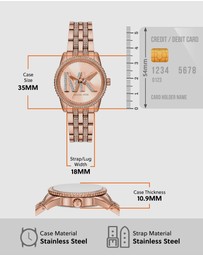 Michael Kors - Ritz Rose Gold Analogue Watch