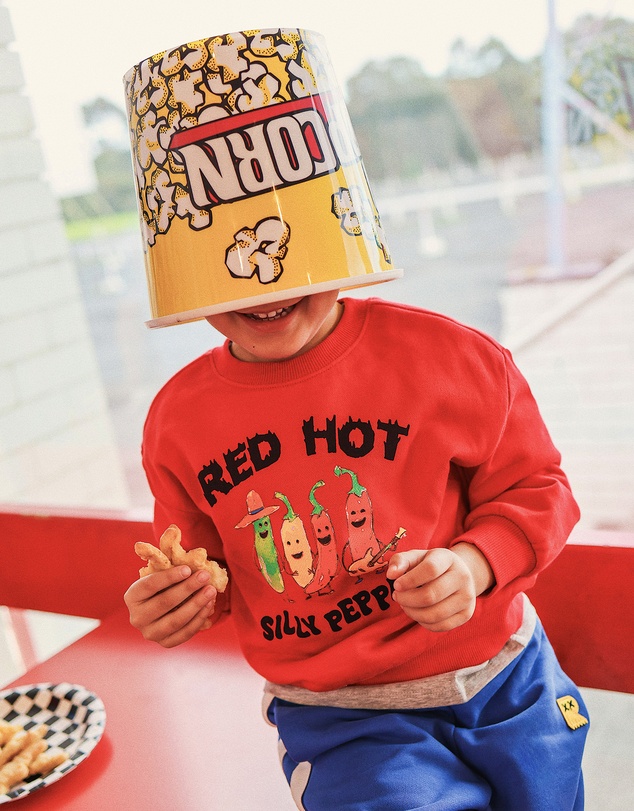 Rock Your Kid - Billy Sweater in Fiery Red
