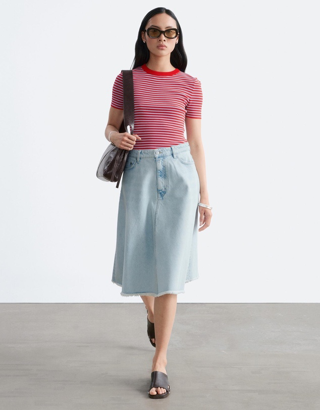 & Other Stories - Raw-Edge Denim Skirt